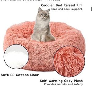 Blusea pet cat or dog bed 16” donut round